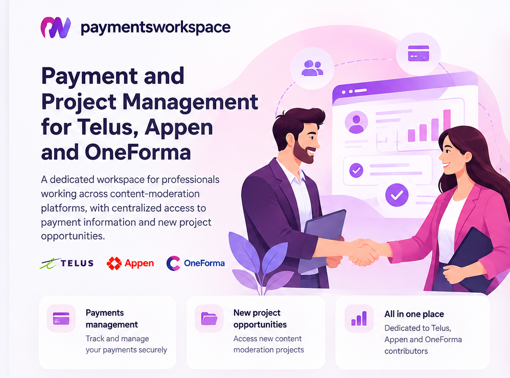 Payments and project workspace